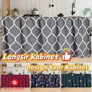 GL_ Langsir Kabinet Dapur Tirai Kabinet Dapur Kain Kabinet Dapur Kitchen Curtain Skirting Dapur Kabi