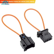 OPENMALL 2Pcs Car MOST Fiber Optical Optic Loop Bypass Male Adapter Cable H6X7