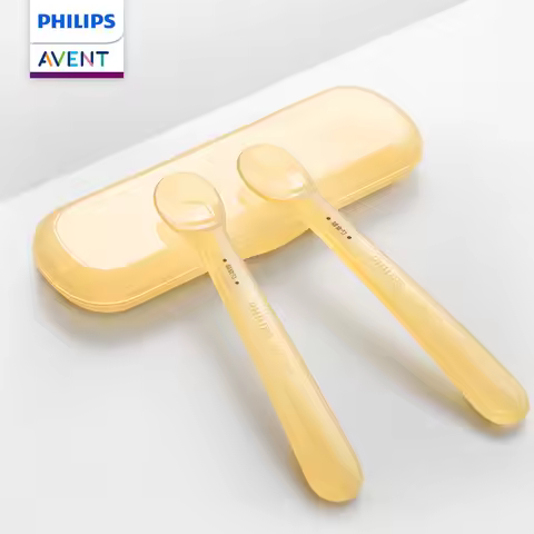 PHILIPS AVENT baby silica gel Complementary food spoon Soft spoon Feeding water feeding medicine Not
