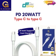 [D2shop] G-Power 20 Watt PD Type C to Type C Data Cable