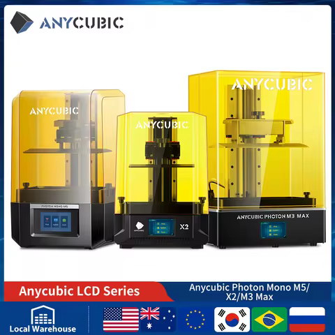 ANYCUBIC DLP SLA LCD Resin 3D Printer Photon Mono M7, M5s Pro, M7 Pro, D2, Mono 4, Wash and Cure 3, 