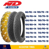 ยางนอก ND CITY tubeless 80/90-14 , 100/90-14 , 100/80-14 , 120/70-14 , 120/70-15 , 140/70-14 , 130/