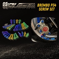 P34 Brembo Caliper GR5 Titanium Screw Set Italy