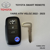 กุญแจรีโมท Toyota YARIS ATIV VELOZ ปี 2022 - 2023 Smart Key Toyota ID4A HitagAES 3 ปุ่ม 434 MHz FSK
