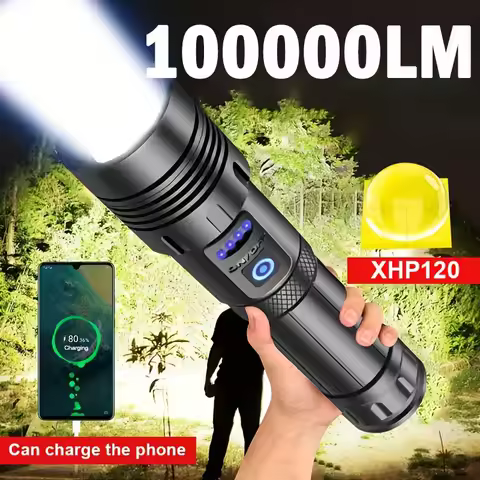 High Power Rechargeable Led Flashlight Ultra Powerful Flashlight With Built-in Battery Tactical Flas