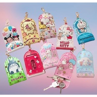 Cartoon Ezlink Card and Retrenchable Key Holder Pouch Stitch Doraemon My Melody