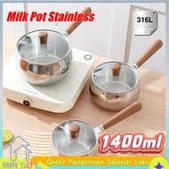 Premium Stainless Steel Milk Pot SUS 316 Milk Pot Steamer 1400ML Thick Stainless Steel Milk Pot Stai