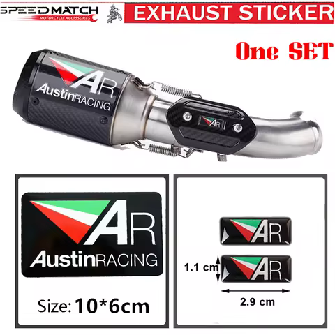 For Austin Racing Motorcycle Escape Exhaust Sticker CF MOTO Suzuki Kawasaki KTM Yamaha CB650R Z900 S