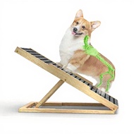 Dog Stairs Wooden Pet Ramp Non-Slip Foldable Ladder for Small Dogs and felines Bed & Sofa entry