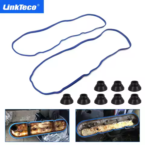 Engine Valve Cover Gasket Set For Chevrolet Chevy GMC Cadillac Hummer Pontiac 4.8 5.3 5.7 6.0 6.2L V