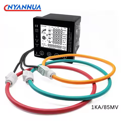 230V Three Phase Energy Meter With Roche Coil For Energy Consumption Bidirectional Measurement 1KA/8