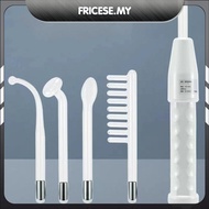 [Fricese.my] High Frequency Wand with 4 Tubes High Frequency Face Wand Portable High Frequency Facia