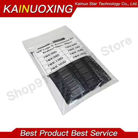 80PCS SMD 74HC00D 74HC04D 74HC08D 74HC14D 74HC138D 74HC164D 74HC165D 74HC595D SOP Logic IC Assortmen