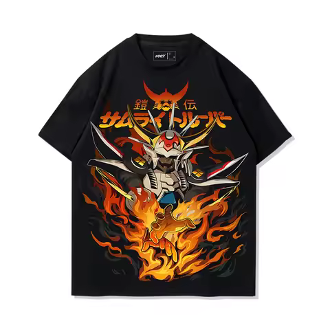 Ronin Warriors Animation Derivatives Sanada Ryo Printed T-Shirt Men's and Women's Summer New Fashion