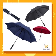 CASA CART Payung Perniagaan Golf Vinil Gentian Penuh Payung Lurus Hadiah Pengiklanan Payung Hujan At
