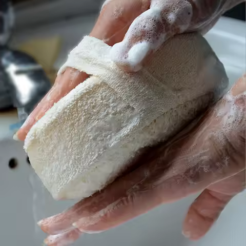Natural Loofah Shower Rub Exfoliate Bath Sponge Bath Ball Healthy Massage Healthy Massage Brush Bath