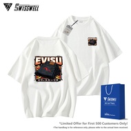 ​SwissWell​ t-shirt Cotton Fabric 1 Retro oversize 24 Hours Delivery Unisex EVISU2