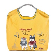 Kusuguru Japan 手提包 環保袋日本刺繡尼龍購物袋Animal Mode-黃