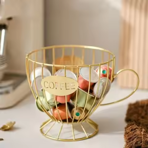 Large Capacity Coffee Pod Holder Irregular Shape Coffee Pod Coffee Capsule Holder Storage Cup Home D