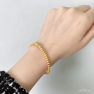 Color Gold au750 Bracelet Bracelet Small Gold Beads Simple 18k Gold Bracelet Hot-selling Plain Gold 
