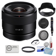 Sony E 11mm f/1.8 Lens Bundled with 55mm UV Glass Filter + 5-Piece Cleaning Kit + Cleaning Lens Pen