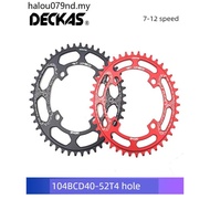 DECKAS 104BCD 40/42/44/46/48/50/52T Large Plate Bicycle Single Speed Positive Negative Chainring Pla