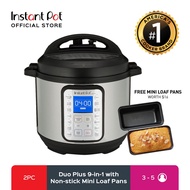 Instant Pot Duo PLUS 9-IN-1 with Loaf Pans (2 pcs), Multi-Use Smart Pressure Cooker 6 Quarts (5.7 Li