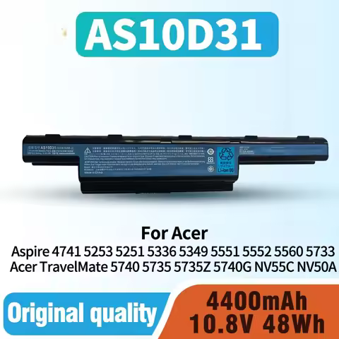 Battery for Acer AS10D31 AS10D51 Acer Aspire 4741 5253 5251 5336 5349 5551 5552 5560 5733 Acer Trave