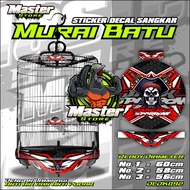 Stiker Decal Variasi Sangkar Burung Murai Batu Motif JACK SPARROW Custom Laminasi Anti Air dan Anti 