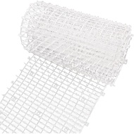 Pet Repellent Mat, White, 6.5 feet with 8 Ground Stakes 8 Zip Tie, Cat Repellent Mat with Gentle Spi