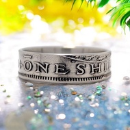 英國1先令 戒指, 英國錢幣戒指 女款, 大英帝國 錢幣戒指