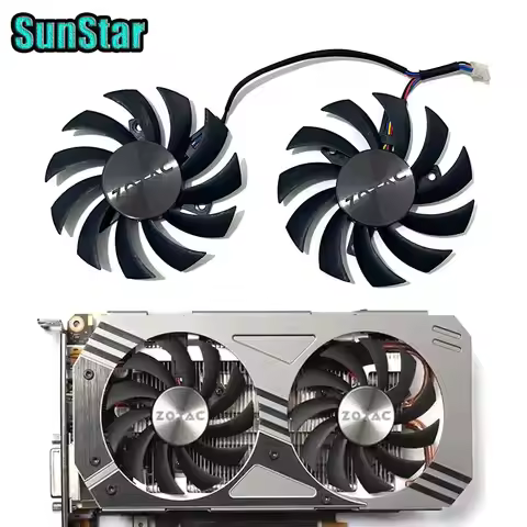 NEW 2PCS 75MM GTX 1060 GTX 960 GA81S2U PLD08010S12HH GPU Cooling Fan For Zotac GTX 950 960 GTX 1060 