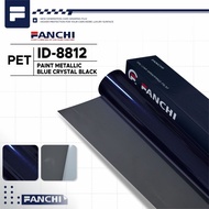 ROLL 50cm FANCHI PET112 ID-8812 Paint Metallic Blue Crystal Black PET ROLL