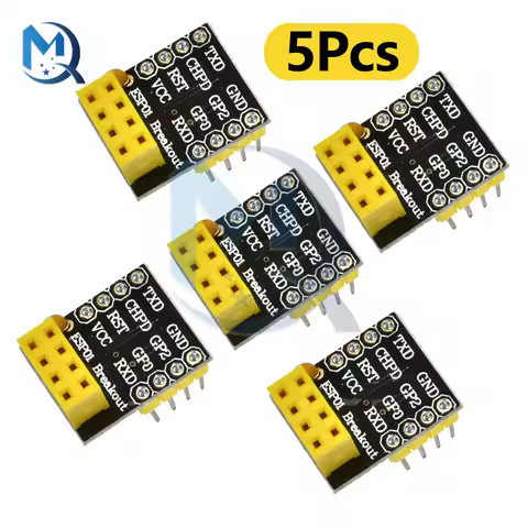 5Pcs ESP-01/01S Adapter Board 3.3V ESP8266 WiFi Wireless Module 4 PIN ESP01S Serial Breadboard UART 