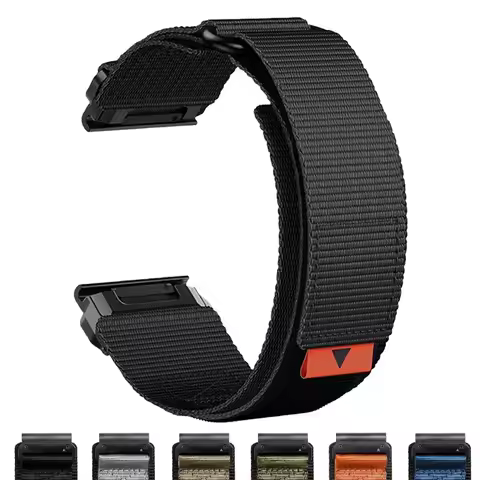 22mm 26mm Nylon QuickFit Watch Strap for Garmin Fenix8 7X 7 Pro Fenix 6X 6 5X Tactix7Pro Forerunner2