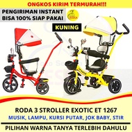 Sepeda Anak Roda 3 Tiga Tricycle Stroller Exotic ET-1267 by Pacific -