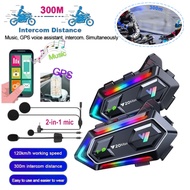 Y20 MAX Bluetooth 5.3 Helmet Intercom RGB Light 1000mAh Waterproof