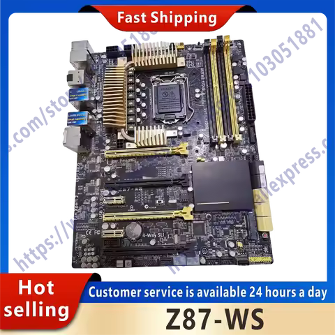 NEW Used motherboard Z87-WS DDR3 32GB support kit Xeon E3-1241 v3 Core i3 i5 i7 processor Intel Z87 