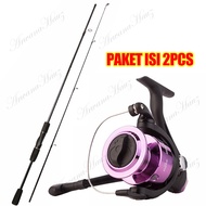 pancing 1 set lengkap kuat / joran pancing 1 set murah / Joran Pancing 1 Set Reel Besi / pancing cas