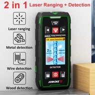 SW-6100GT 5-in-1 Laser Rangefinder Wall Scanner Metal Wood Stud Live Cable Detector 393ft/120M Laser