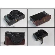 Suitable for Canon G7 X Mark II III Camera Bag Leather Case Base g7x2 G7X3 Protective Half Cover