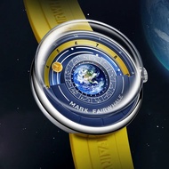 Jam Tangan Pasangan Mark Fairwhale Earth Jam Tangan Kuarza Bercahaya Serbaguna Lelaki dan Wanita Tap