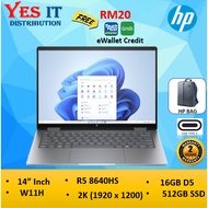 HP Envy X360 14-Fa0141AU 14'' 2K Touch 2-In-1 Laptop Meteor Silver Ryzen 5 8640HS, 16GB, 512GB SSD, 