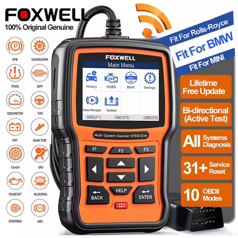 Foxwell NT510 Elite Wireless For BMW All System ABS SRS DPF TPMS OBD2 Diagnostic Scanner OBD2 Automo