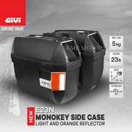 GIVI SIDE BOX MONOKEY E23N-S E23N-S_OR WITH LIGHT AND ORANGE REFLETOR  (LH & RH) E23N