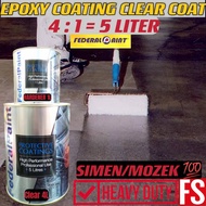 (5L CLEAR COAT Epoxy FEDERAL PAINT ) Epoxy Colour Flake Coating Clear Coat  Toilet Floor Slab Leakin