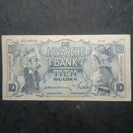 Uang Kuno Kertas Indonesia 10 gulden Wayang tahun 1934 JB26