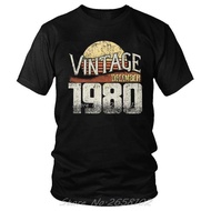 Born On 1980 December T Shirt Men Short Sleeve Cotton T-shirts 41st Birthday 41Years Old Tees Top Fa