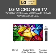 75 inch LG Mini RGB evo AI MRGB86 4K Smart TV  2026