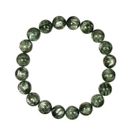 【正佳珠寶】綠龍晶 高品銀絲絨綠 9.4-9.8mm 綠龍晶手珠